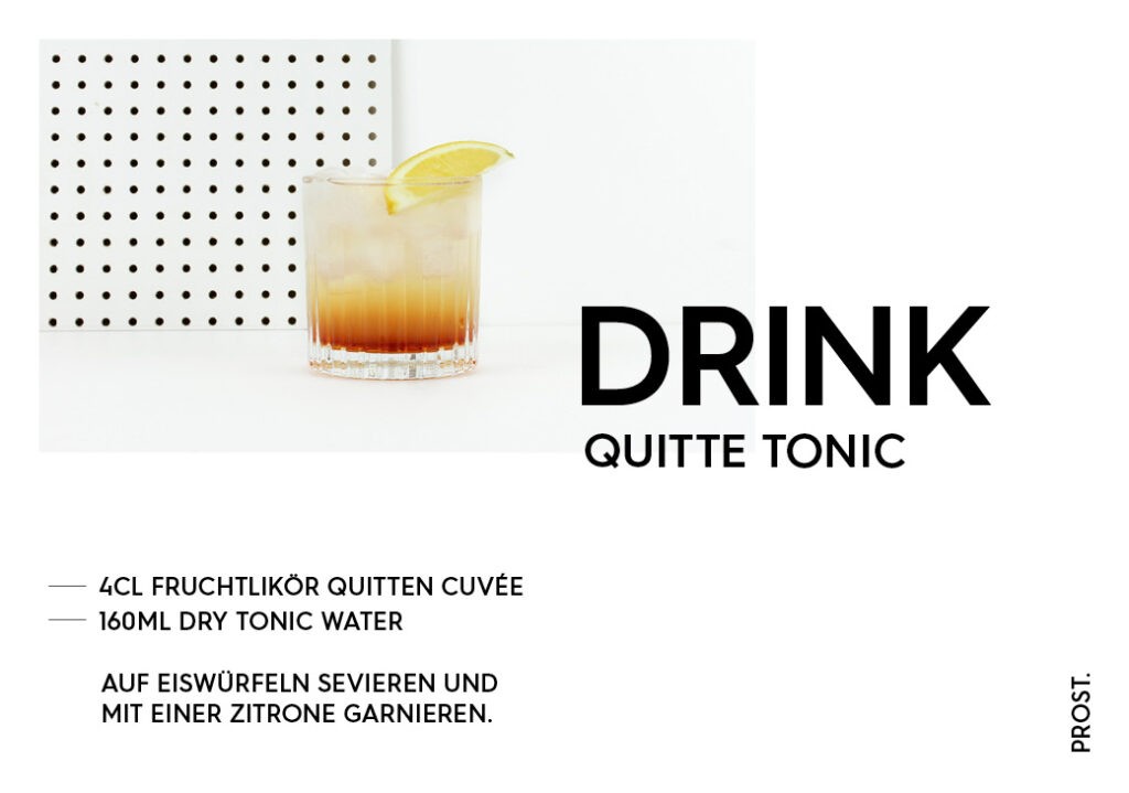 Quitte Tonic Drink – STILVOL. Drinks und Cocktails aus Schnaps und Likör