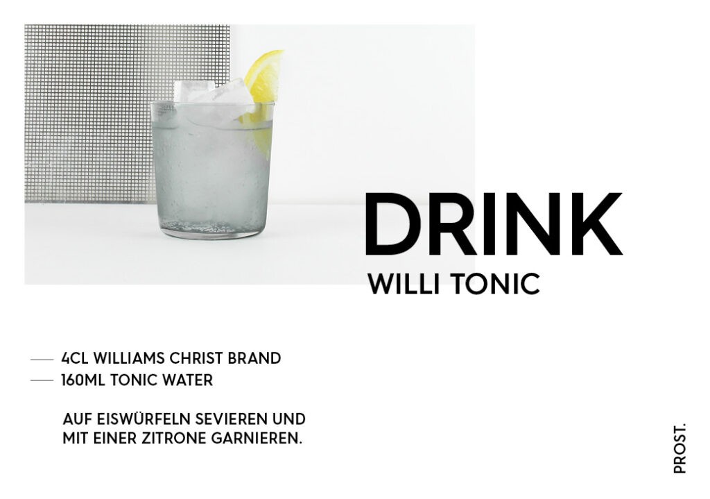 Williams Tonic – STILVOL. Drinks und Cocktails aus Schnaps und Likör